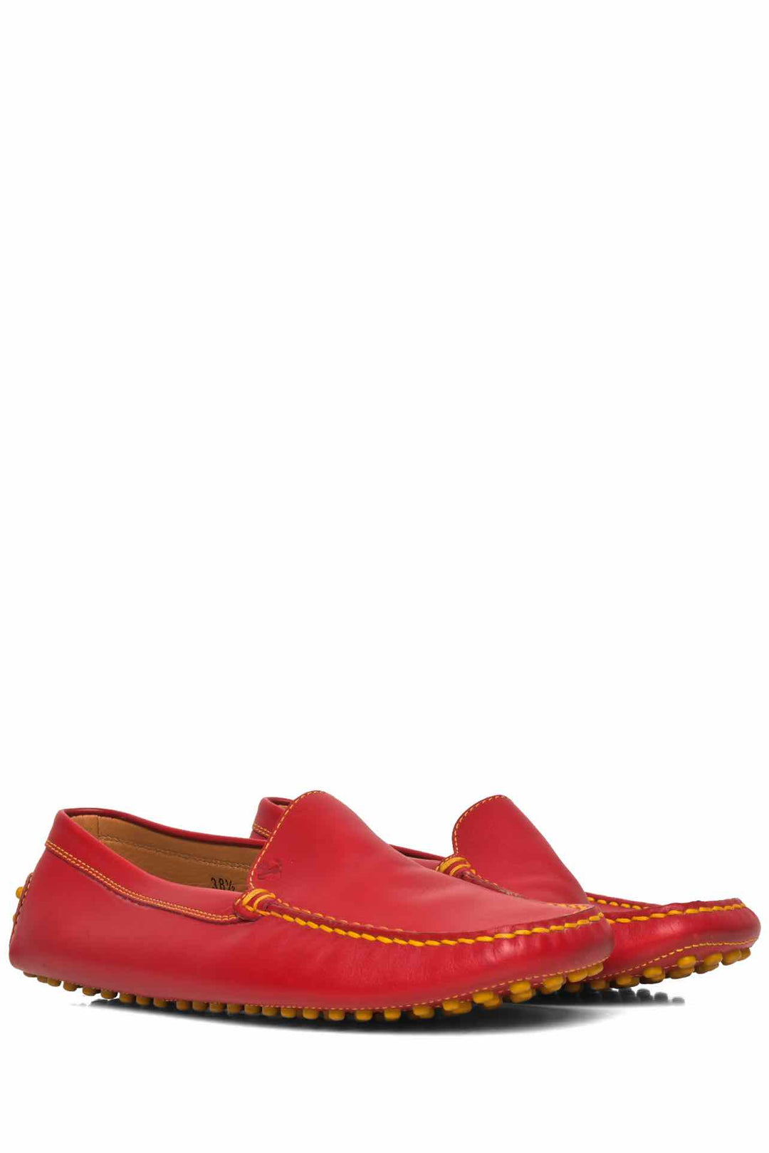 Tod's x Ferrari Size 38.5 Leather Gommino Driving Loafers