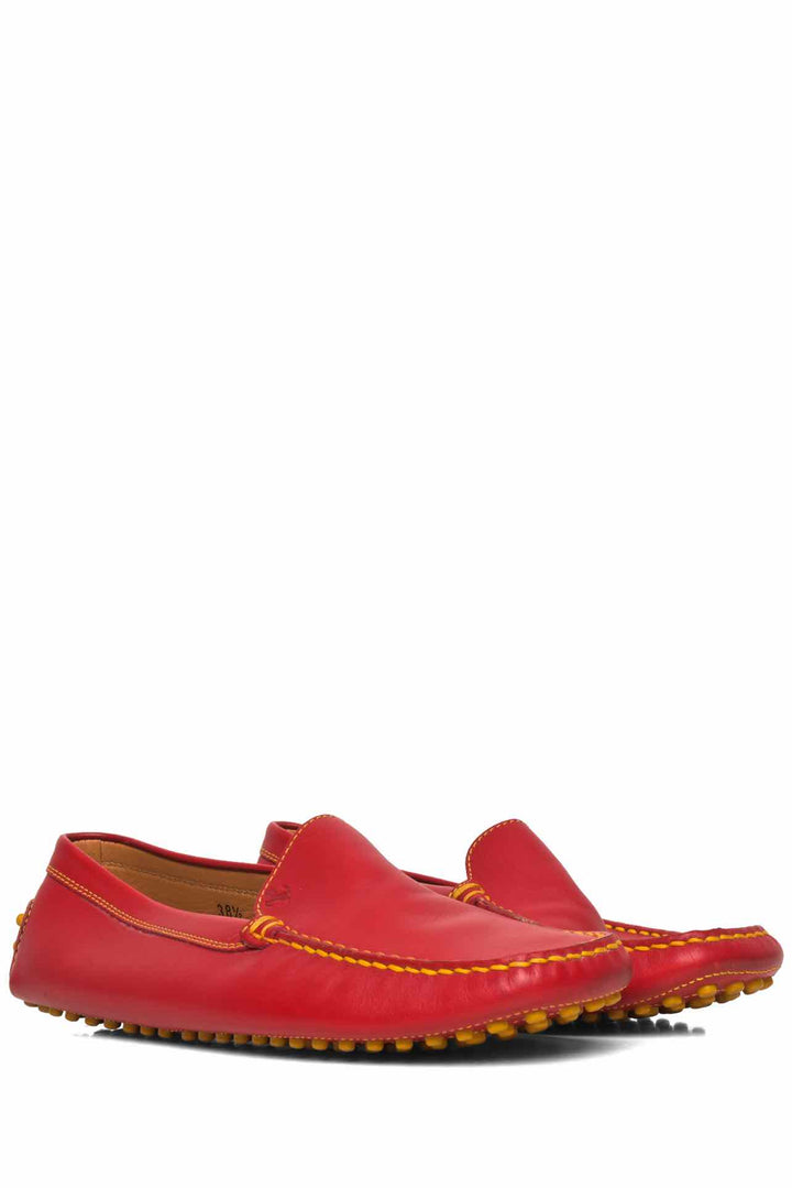 Tod's x Ferrari Size 38.5 Leather Gommino Driving Loafers