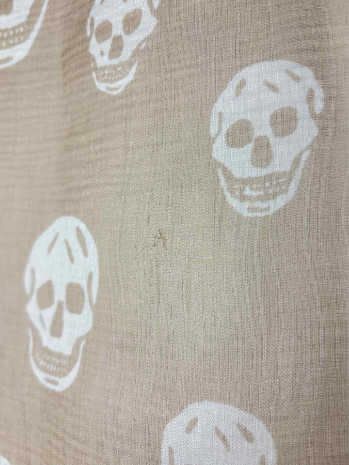 Alexander Mcqueen Silk Skull Pattern Scarf