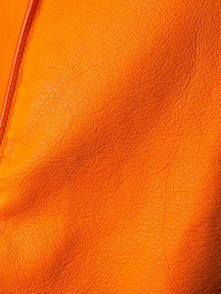 Balenciaga Large Orange Leather Tote Purse