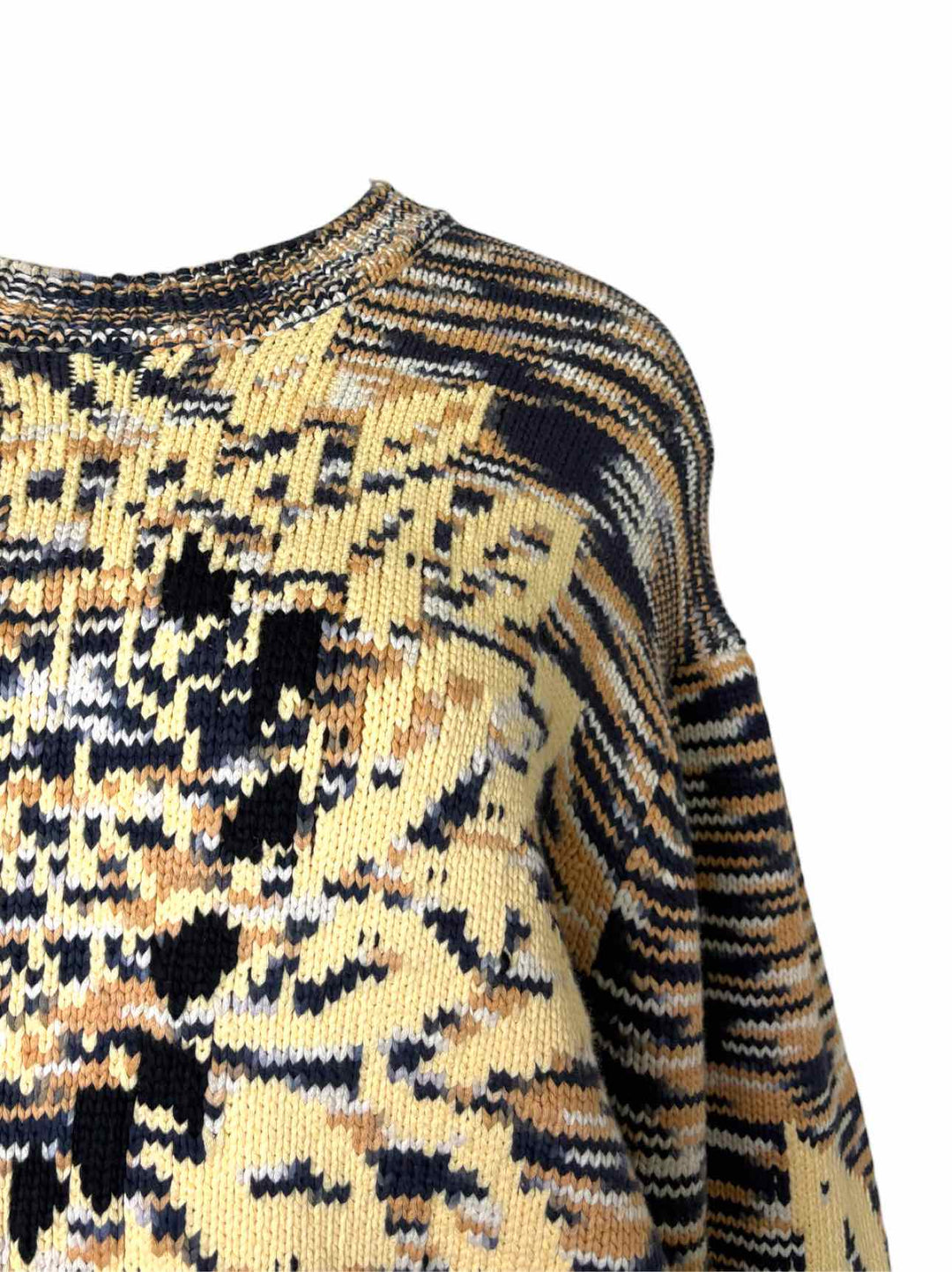 Ulla Johnson Size L Floral Cotton Blend Sweater