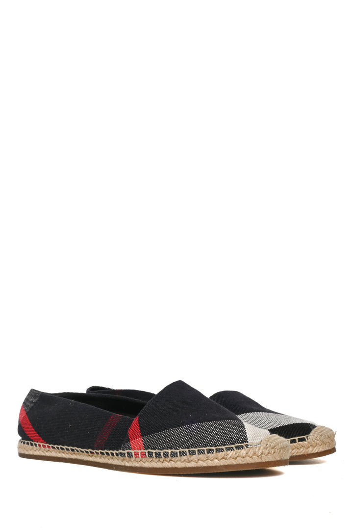 Burberry Size 40 Novacheck Canvas Espadrilles
