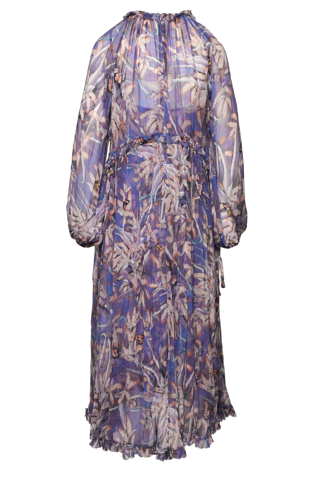 Zimmermann Size 2 Botanica Drawn Silk Midi Dress