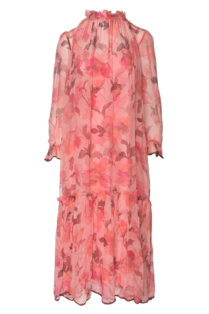Zimmermann Size 3 Floral Mock Neck Long Sleeve Dress