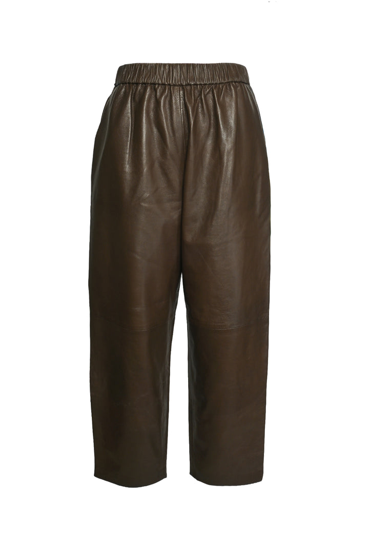 Dusan Size L Carrot Leather Trousers
