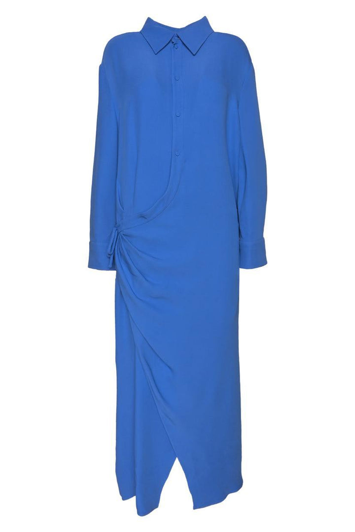 Valentino Size 46 Front Tie Long Sleeve Dress