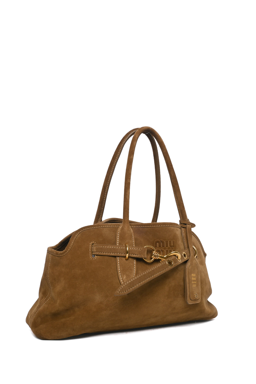 Miu Miu Aventure Suede Shoulder Bag