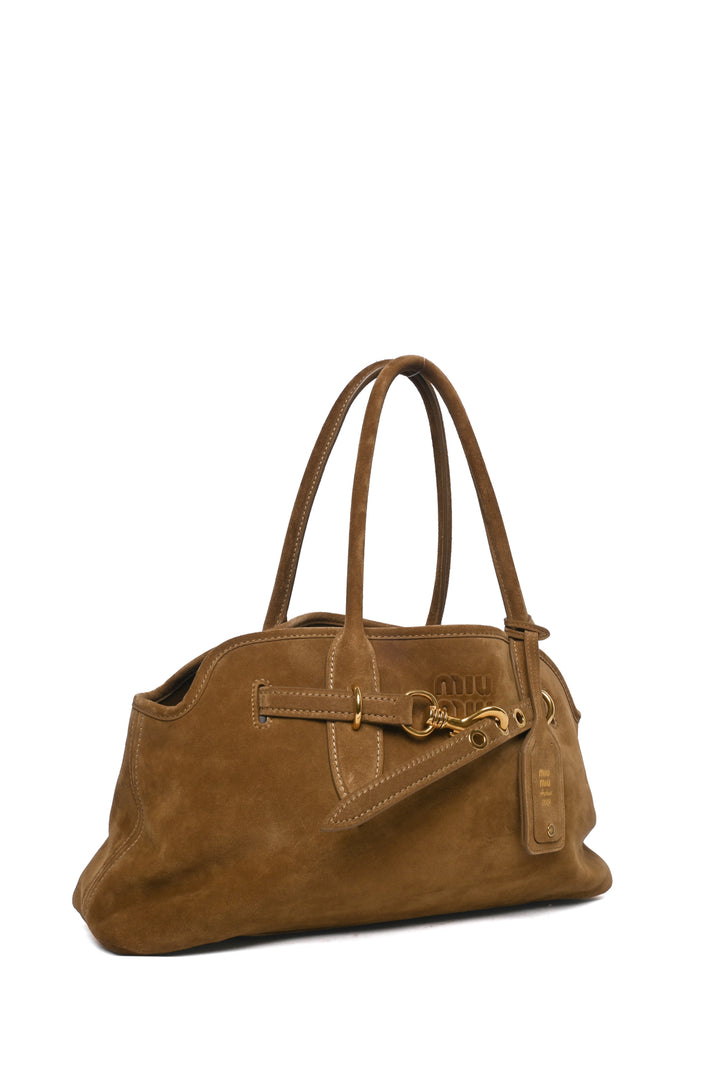 Miu Miu Aventure Suede Shoulder Bag
