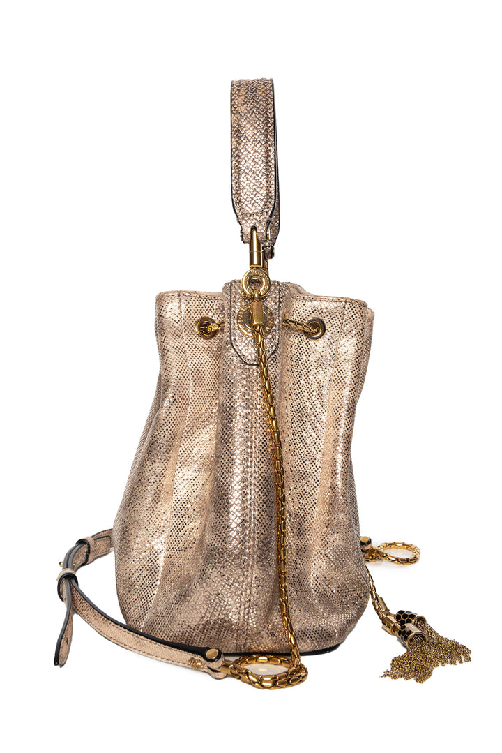 Bvlgari Karung Leather Serpenti Forever Bucket Bag