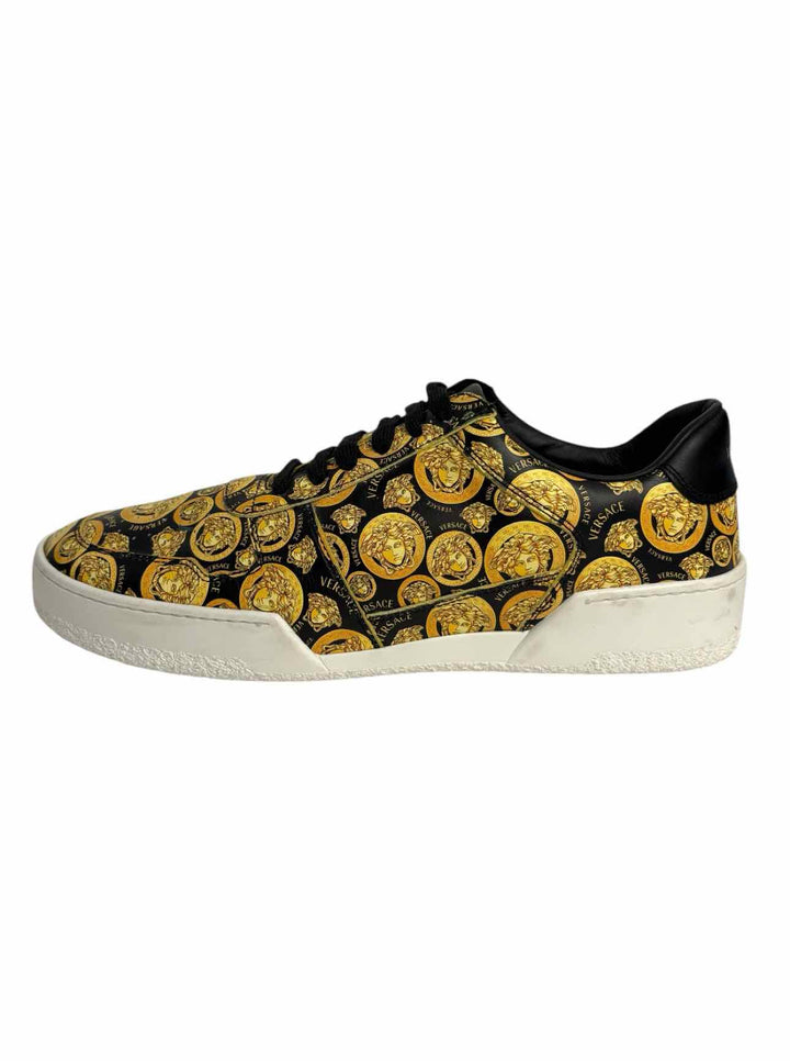 Versace Size 40.5 Men's Medusa Leather Sneakers