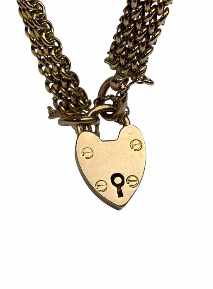 9K Yellow Gold Heart Locket Bracelet