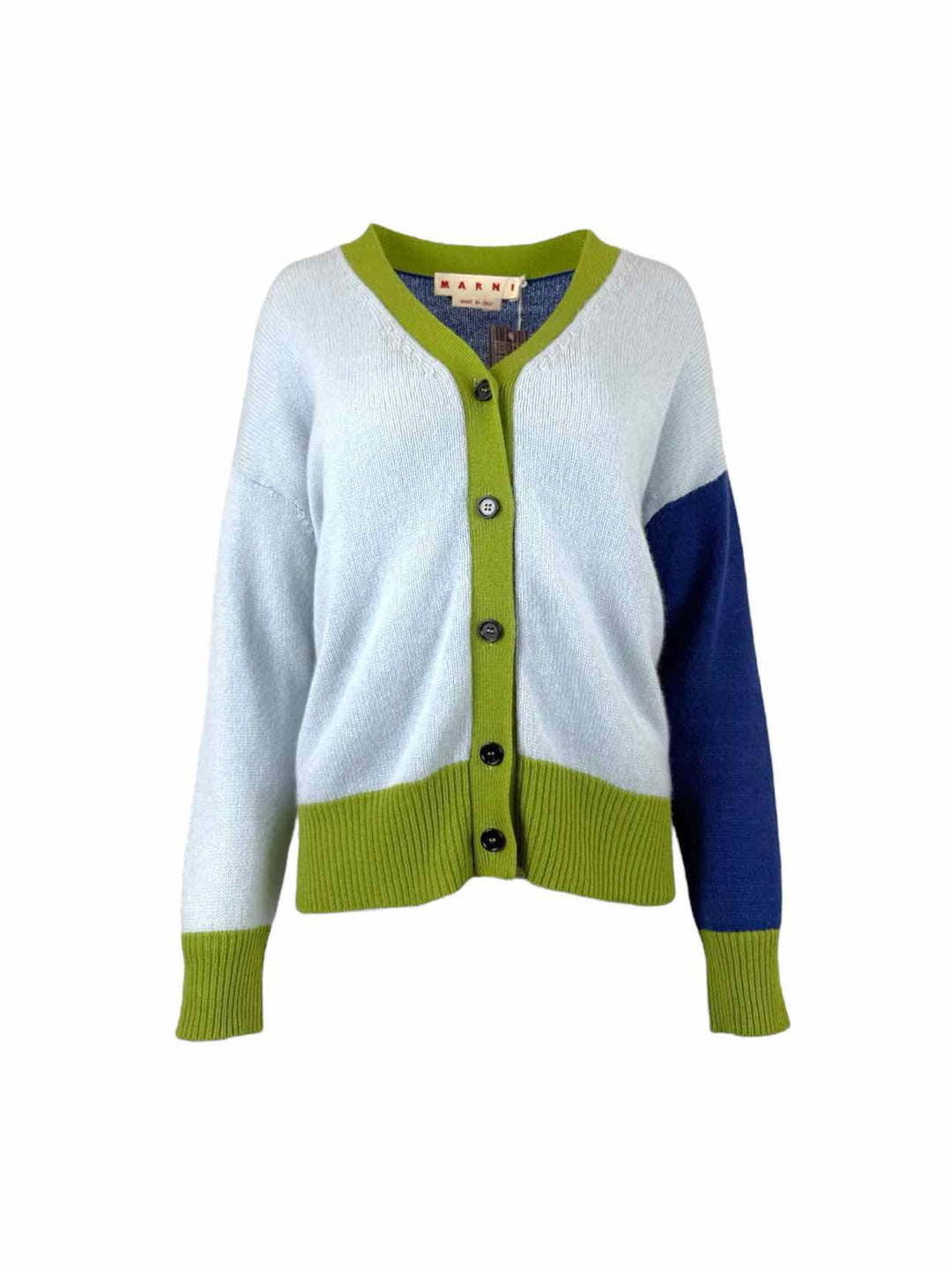 Marni Size 42 Colour Block Iconic Cashmere Cardigan