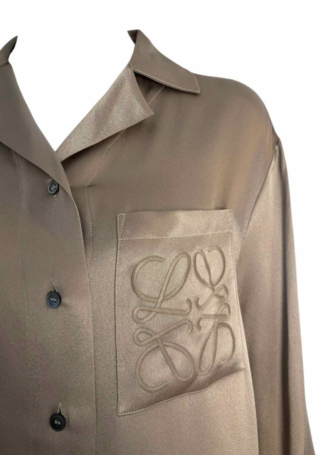 Loewe Size 36 Anagram Silk Suit