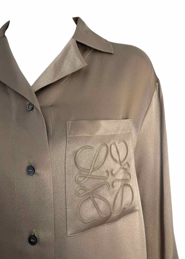 Loewe Size 36 Anagram Silk Suit