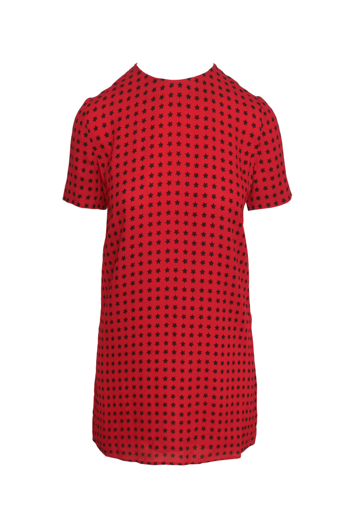 Saint Laurent Size XS 2019 Star Print Short Sleeve Mini Dress