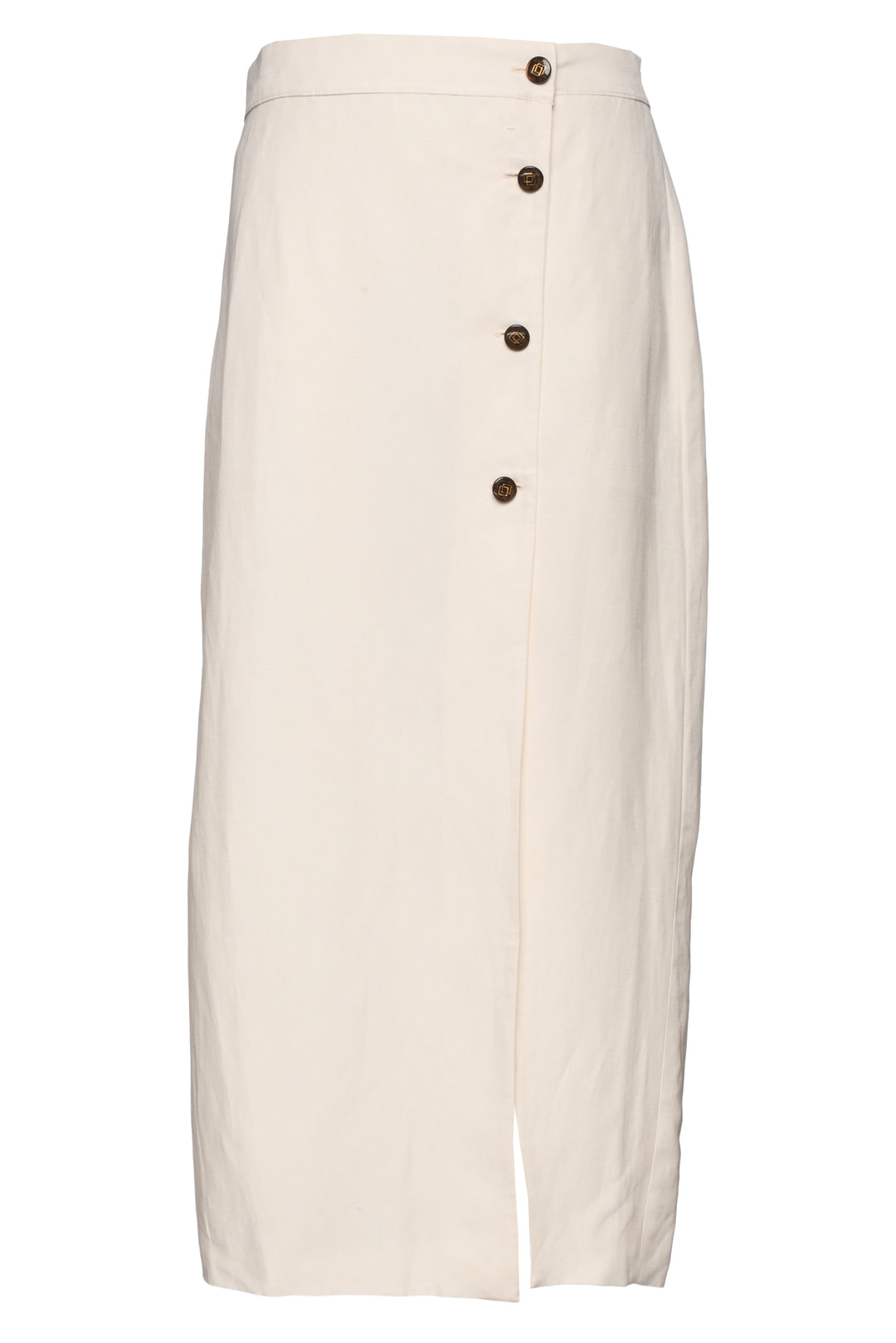 Giuliva Heritage Size S Linen & Silk Button Up Midi Skirt