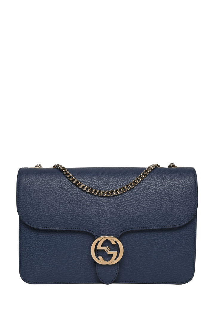 Gucci Gucci Dollar Calfskin Interlocking G Shoulder Bag