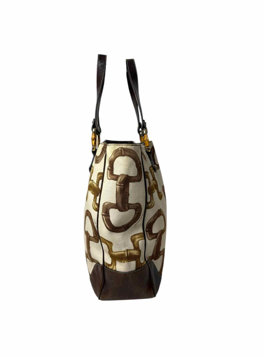 Gucci Horsebit Printed Canvas Tote Purse