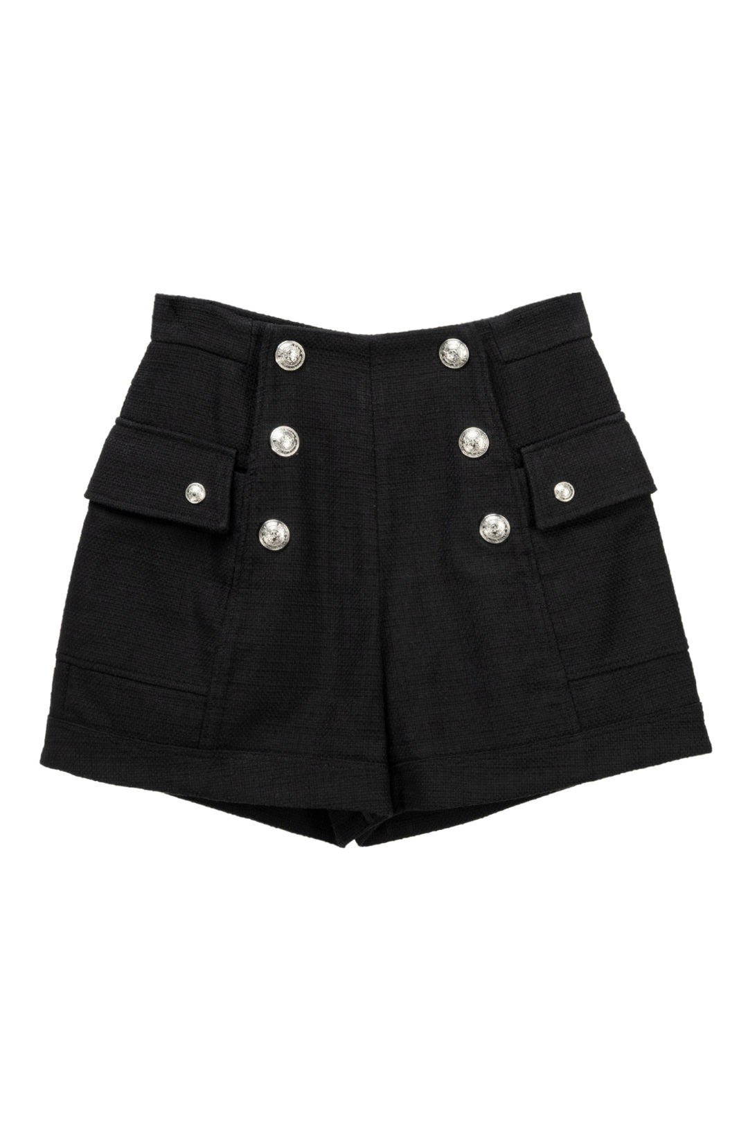 Balmain Size 38 Tweed Sailor Shorts
