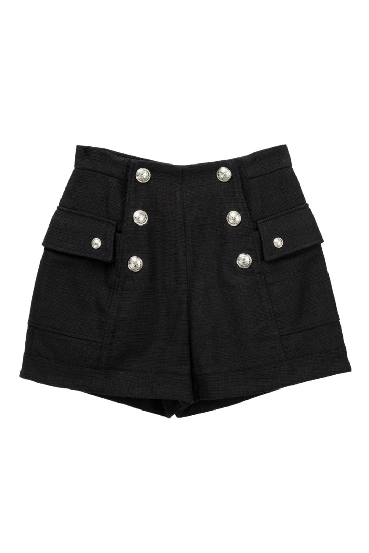 Balmain Size 38 Tweed Sailor Shorts