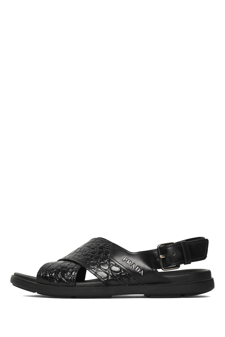 Prada Size 7 Men's Crisscross Sandals