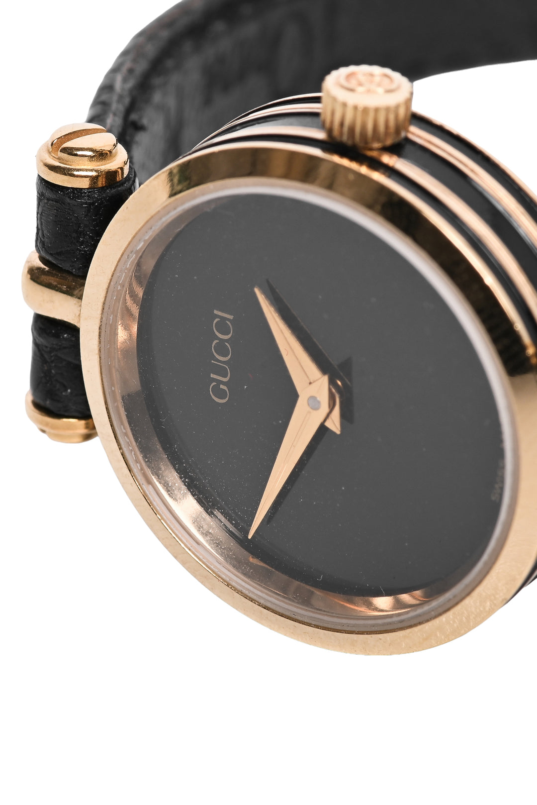 Gucci Vintage Gold Plated Stainless Steel Stack 22 MM Quartz Watch