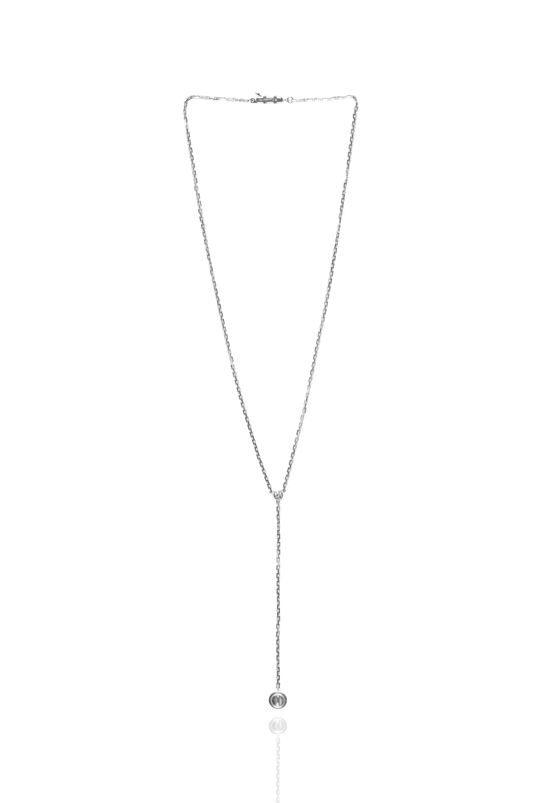 Cartier 18K White Gold Santos Love Diamond Drop Necklace