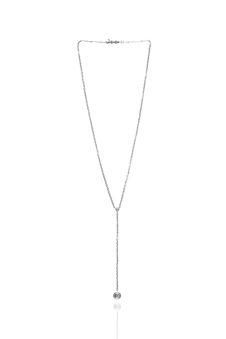 Cartier 18K White Gold Santos Love Diamond Drop Necklace