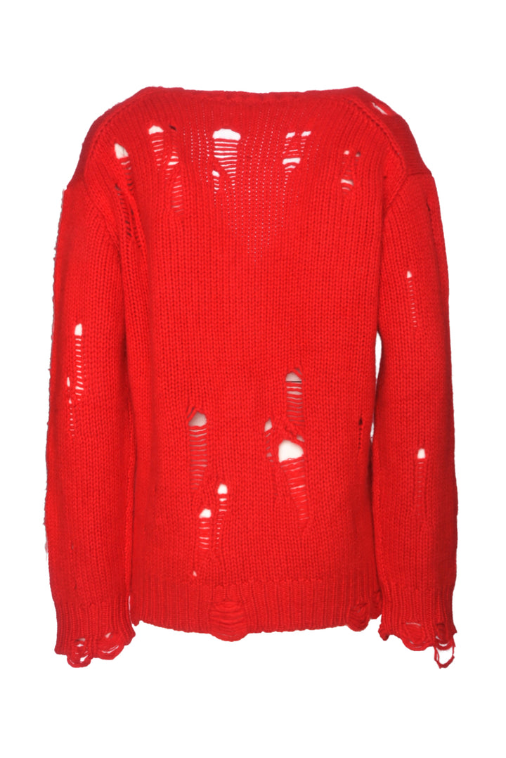 R13 Size S Distressed Oversized Cardigan