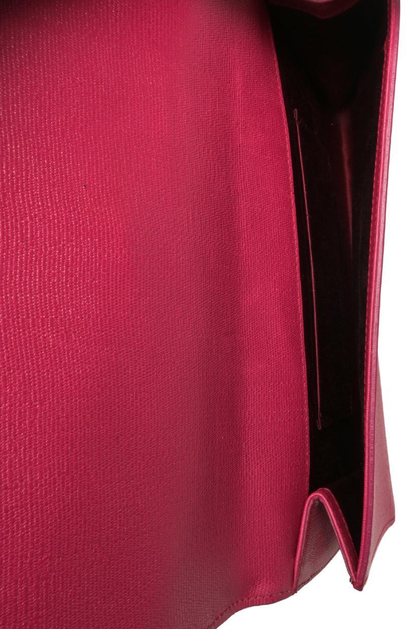 Saint Laurent Coated Canvas Y Ligne Clutch