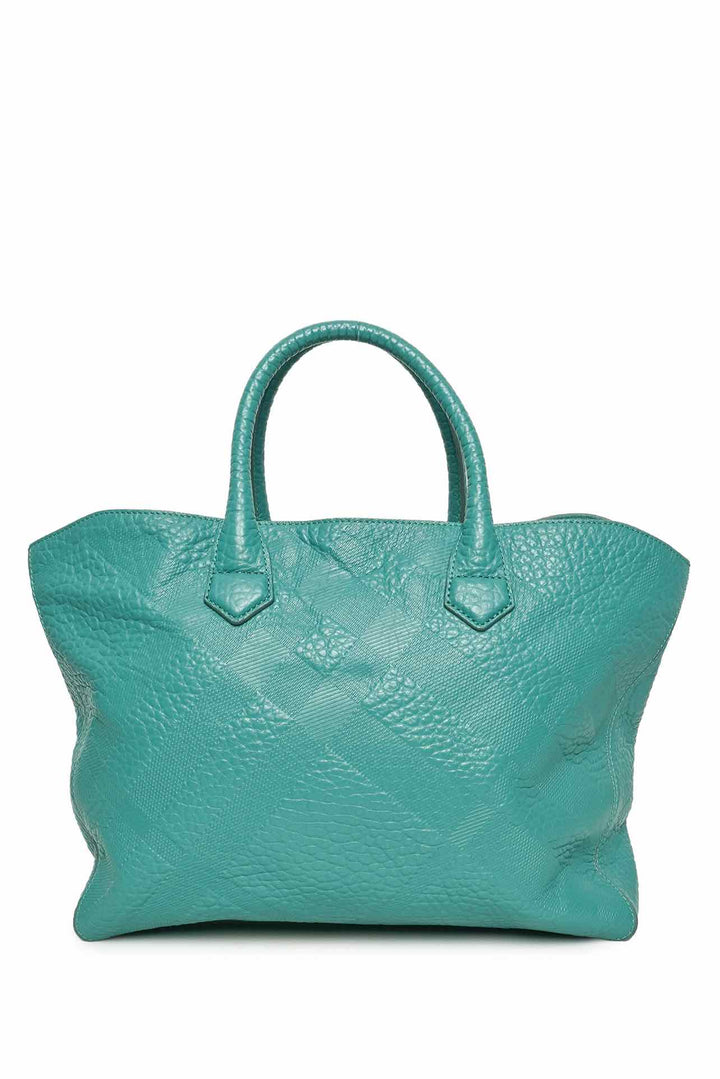 Burberry Embossed Check Leather Dewsbury Tote