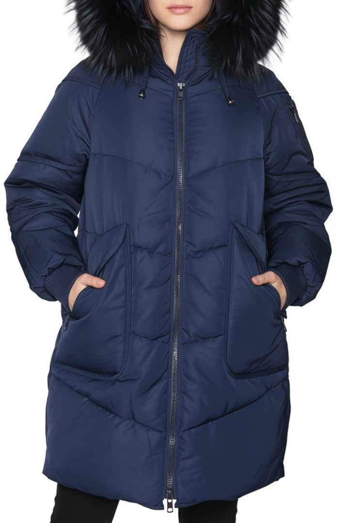 maje Size 38 Fur Trimmed Parka