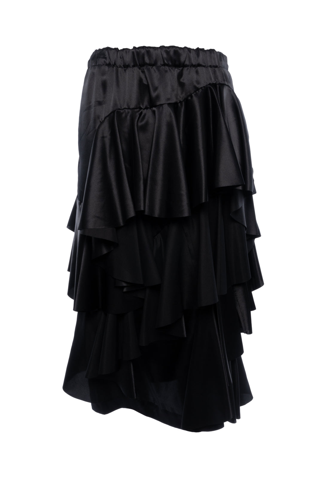 Comme Des Garcons Size L Ruffled Tiered Midi Skirt