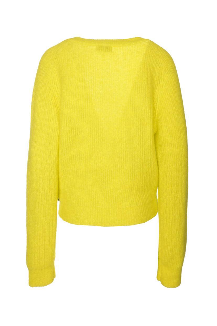 Ganni Size M Alpaca & Wool Blend Crystal Button Cardigan