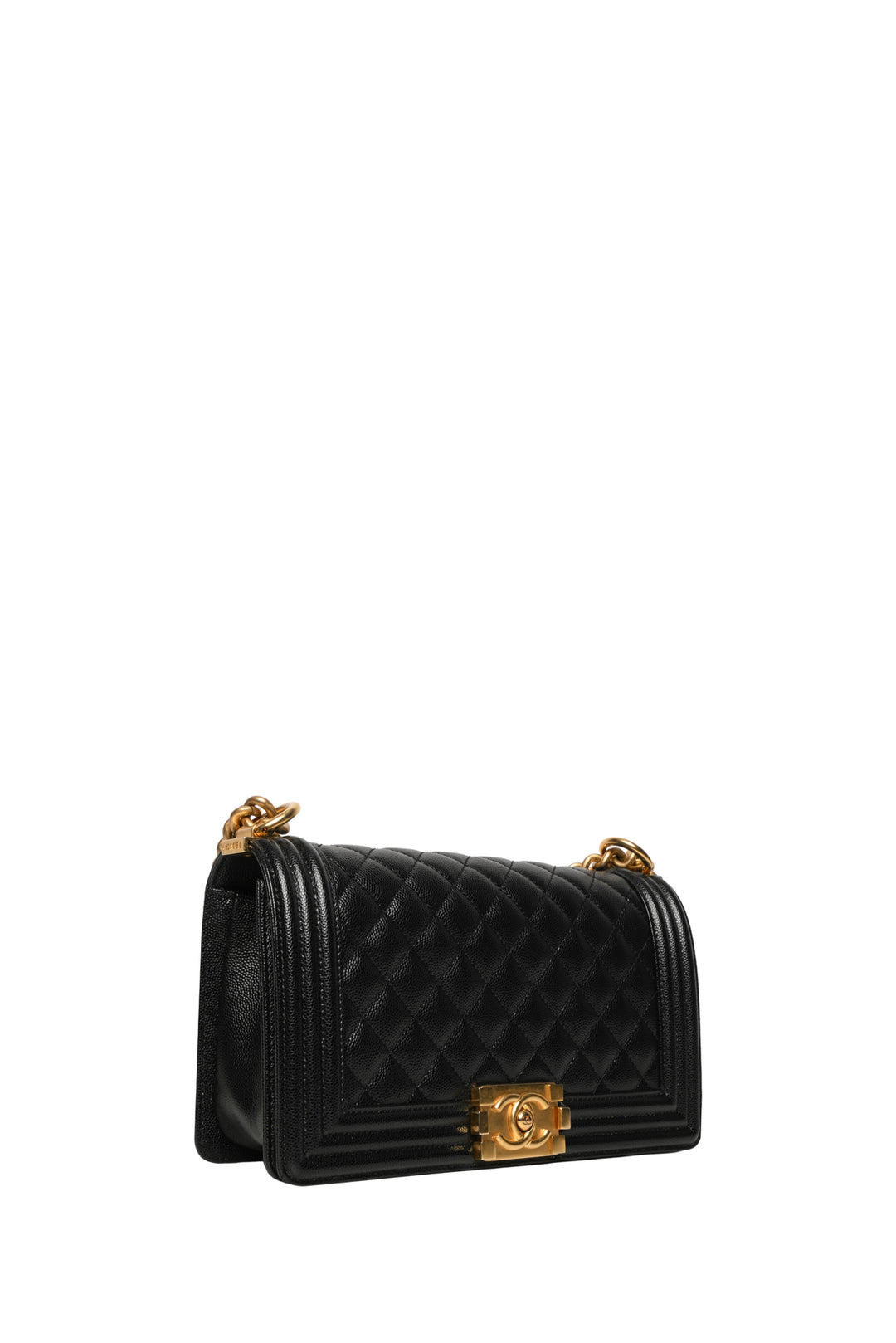 Chanel 2024 Quilted Caviar Medium Boy Bag