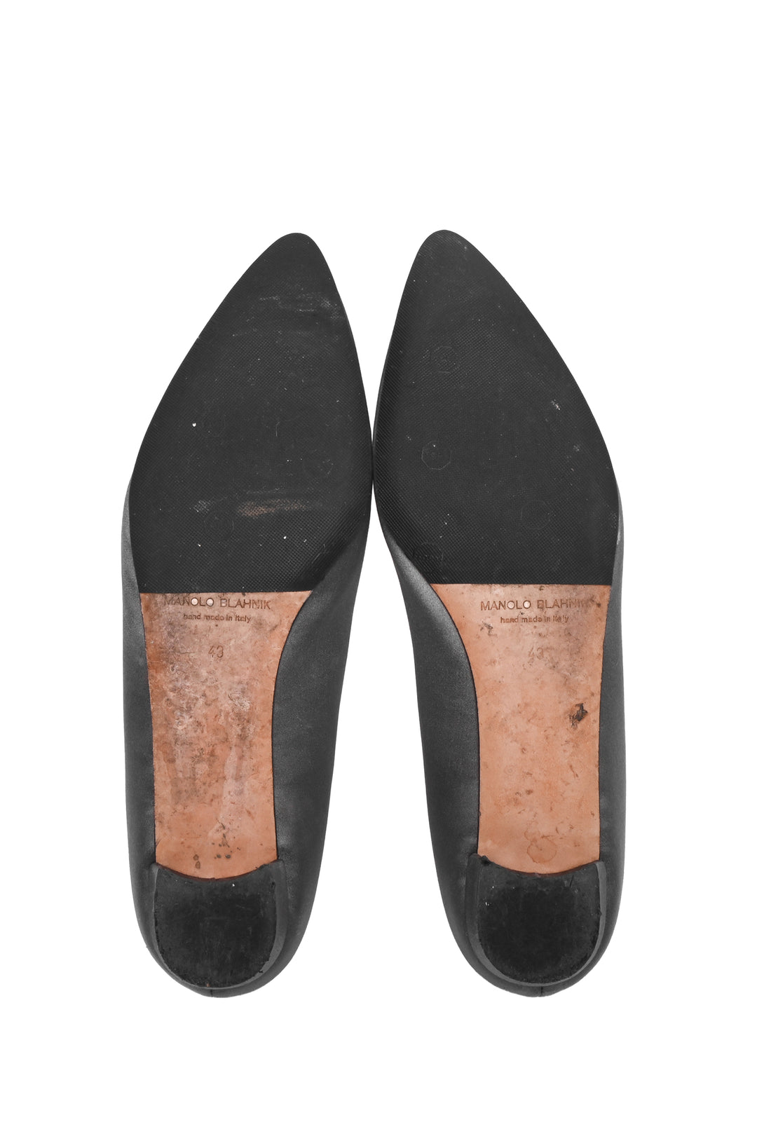Manolo Blahnik Size 43 Satin Jewel Buckle Hangisi Flats