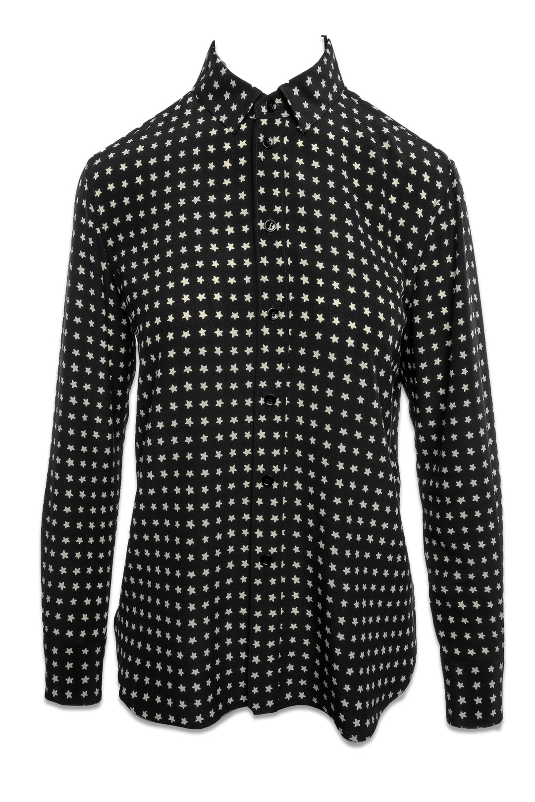 Saint Laurent Size 38 Star Print Silk Blouse