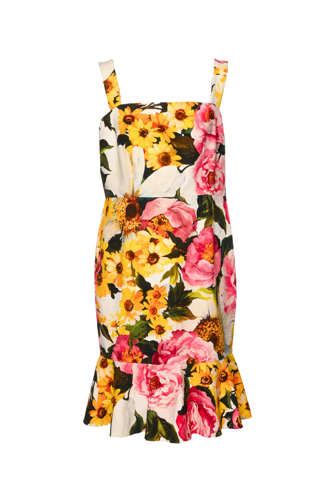 Dolce & Gabbana Size 48 Floral Midi Dress