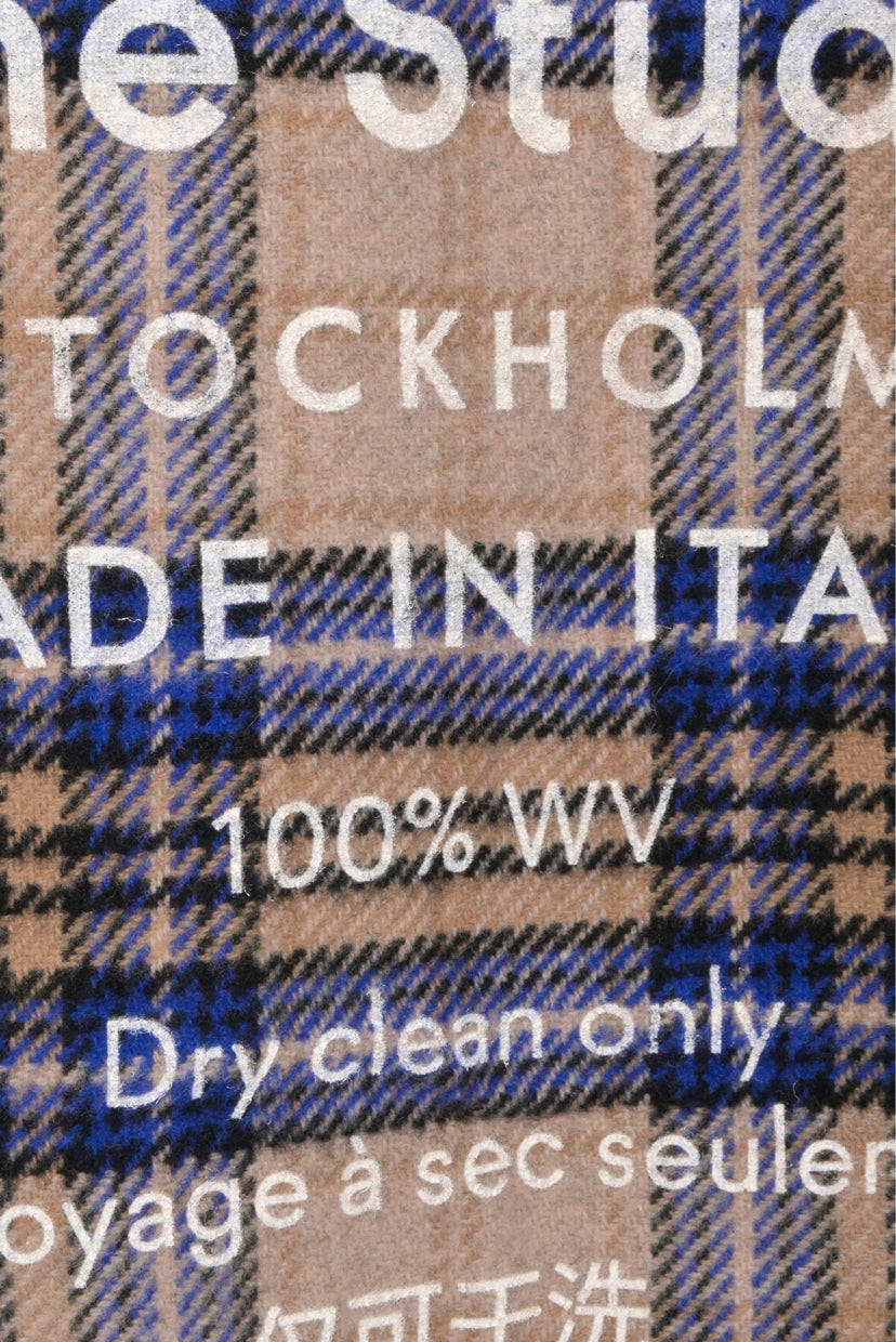 Acne Studios Cassiar Tartan Wool Scarf