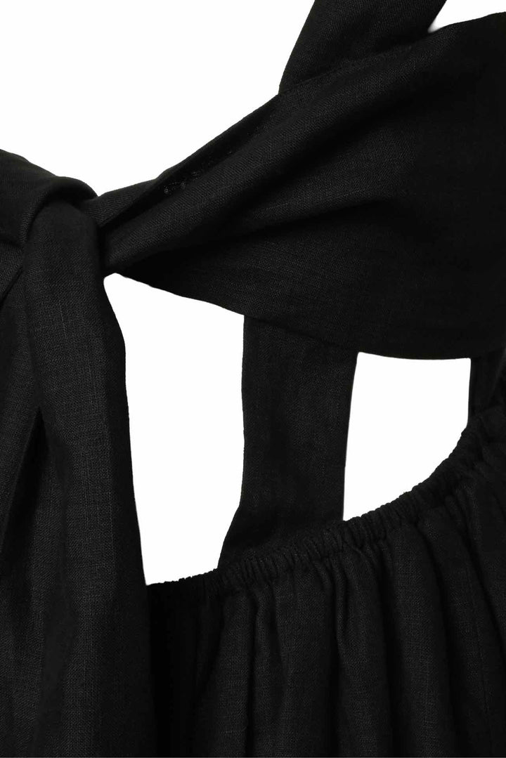 Chloe Size 8 Linen Tie-Back Maxi Dress