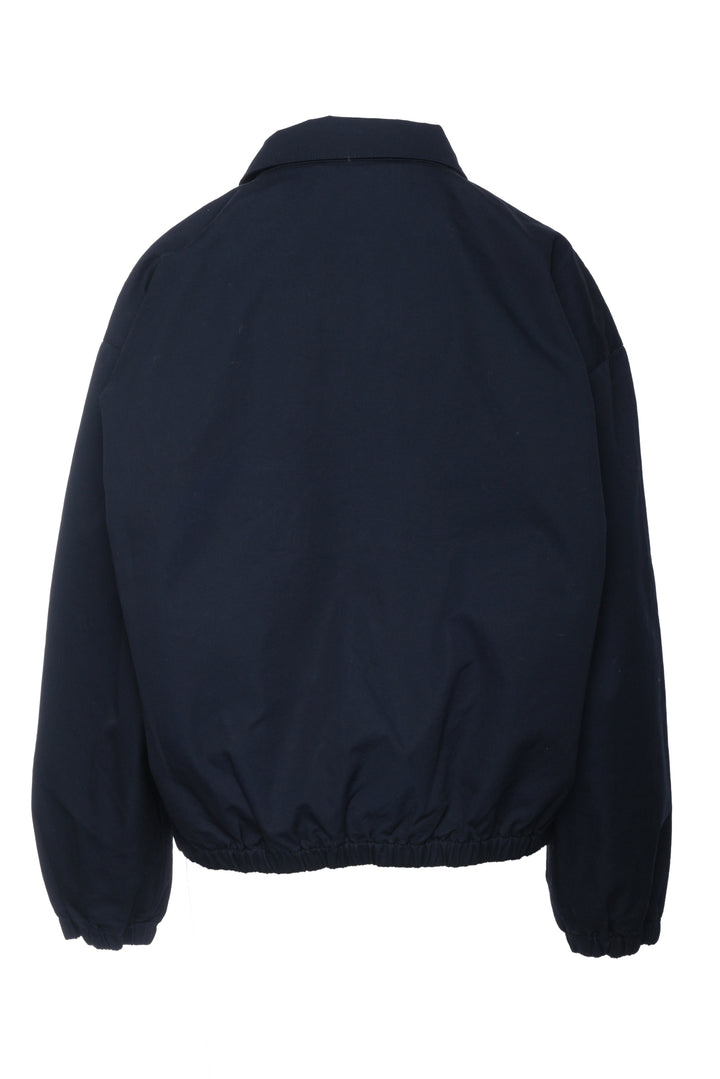 Prada Size 42 Men's 2025 Logo Embroidered Cotton Zip Jacket