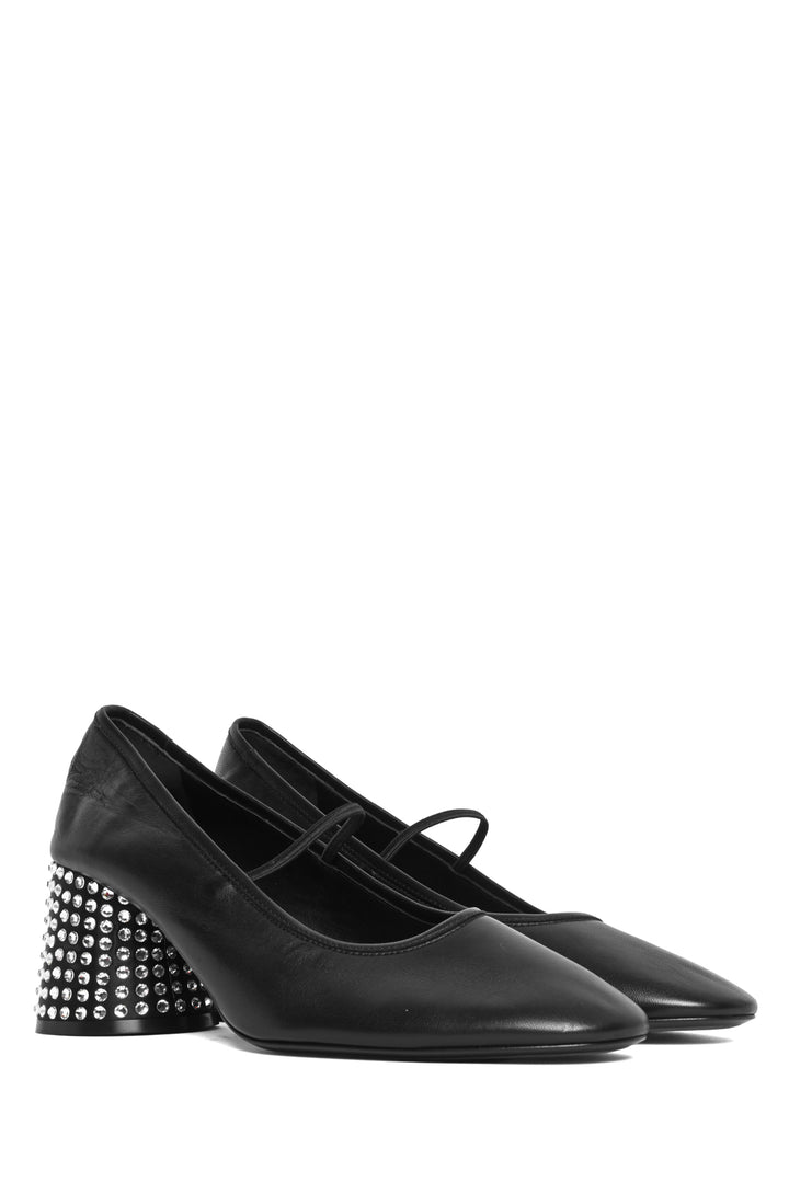 Khaite Size 38.5 Lorimer Embellished Leather Mary Jane Pumps