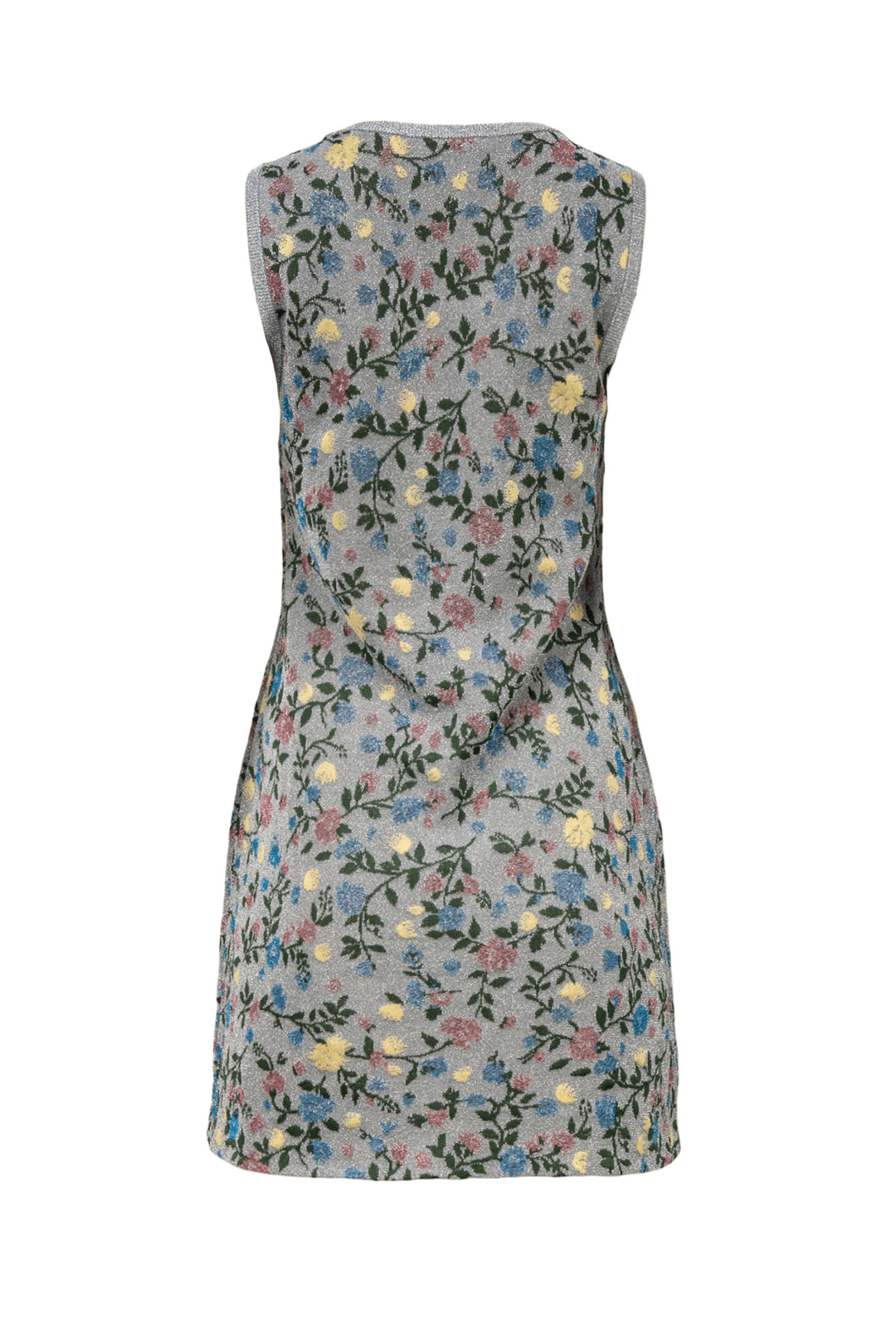 Rabanne Size L Floral Jacquard Lurex Mini Dress