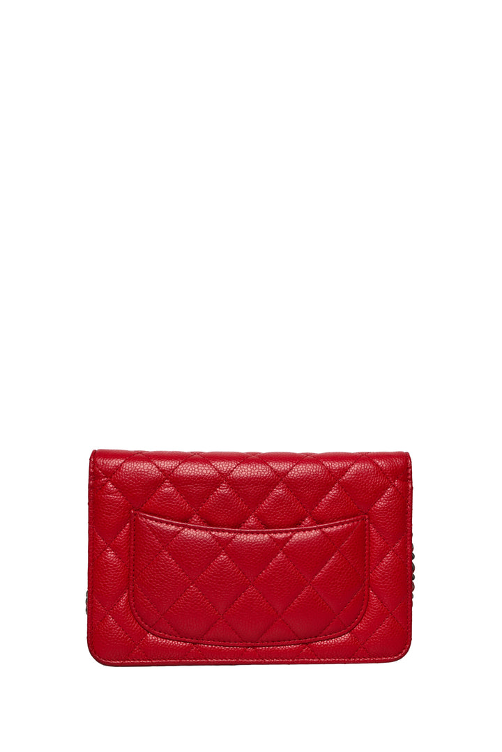 Chanel 2015-2016 Quilted Caviar Classic Wallet on Chain