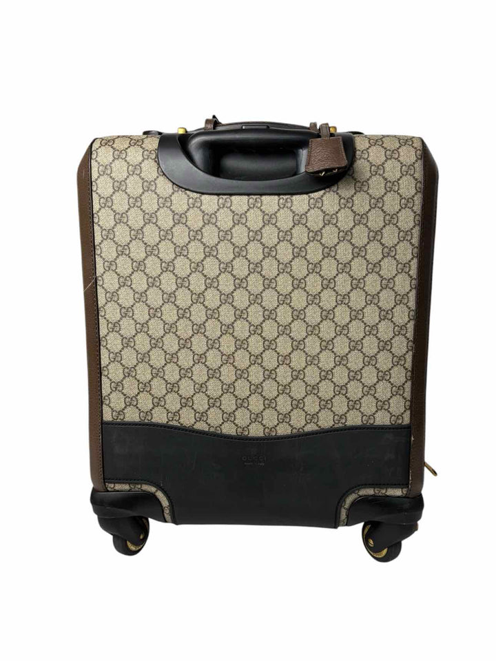 Gucci GG Supreme Web Carry On Rolling Travel Bag Luggage