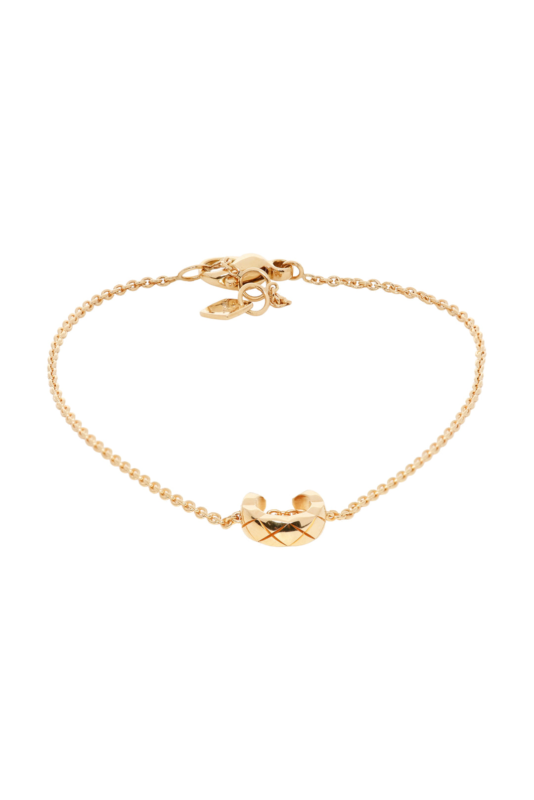 Chanel 18K Yellow Gold Quilted Coco Bracelet
