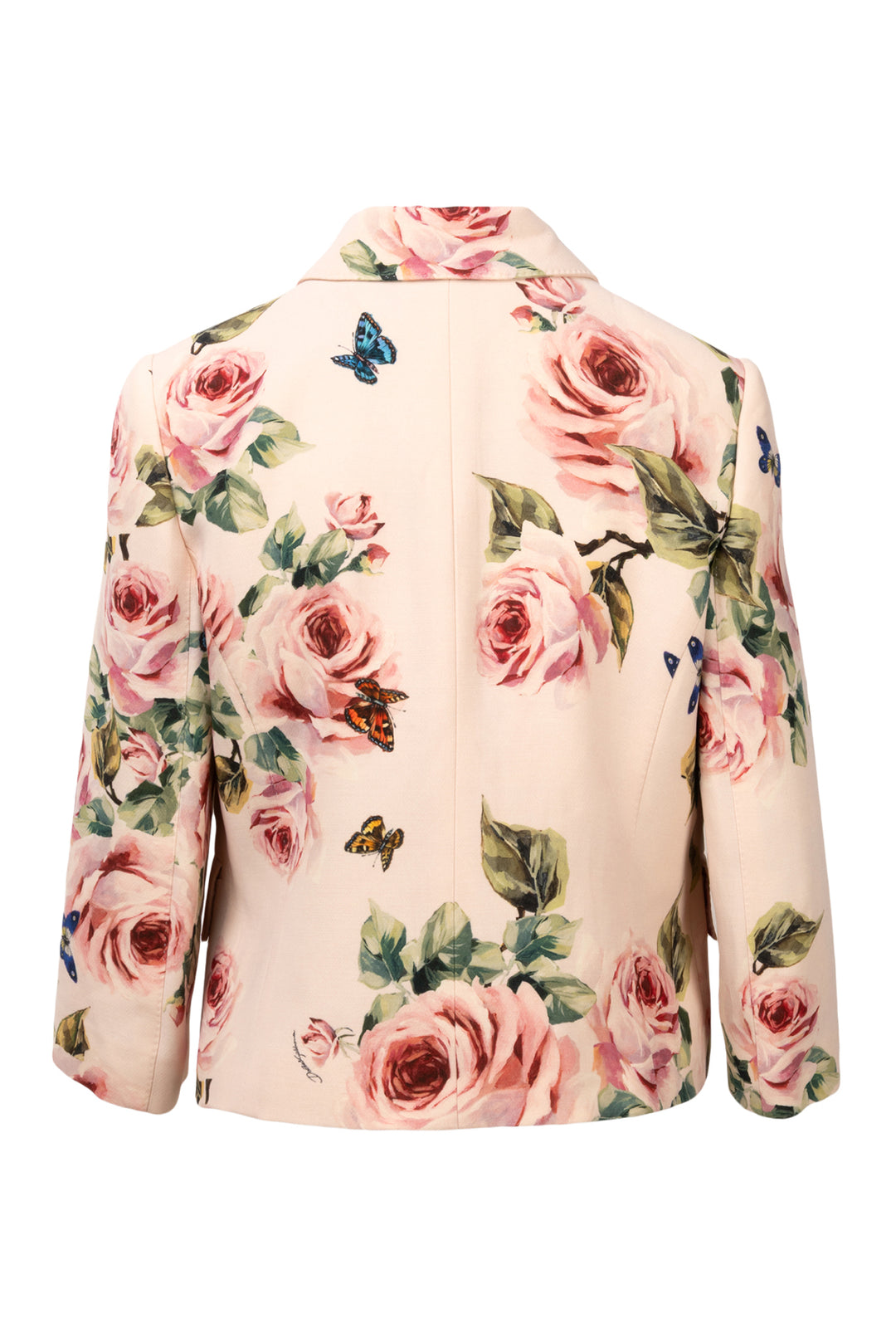 Dolce & Gabbana Size M Embellished Wool & Silk Floral Blazer