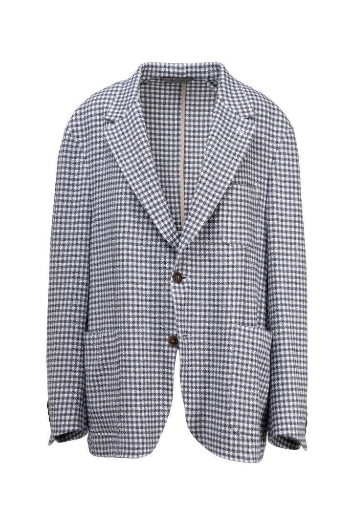 Canali Size 42 Men's Linen & Cotton Blend Single Breasted Blazer