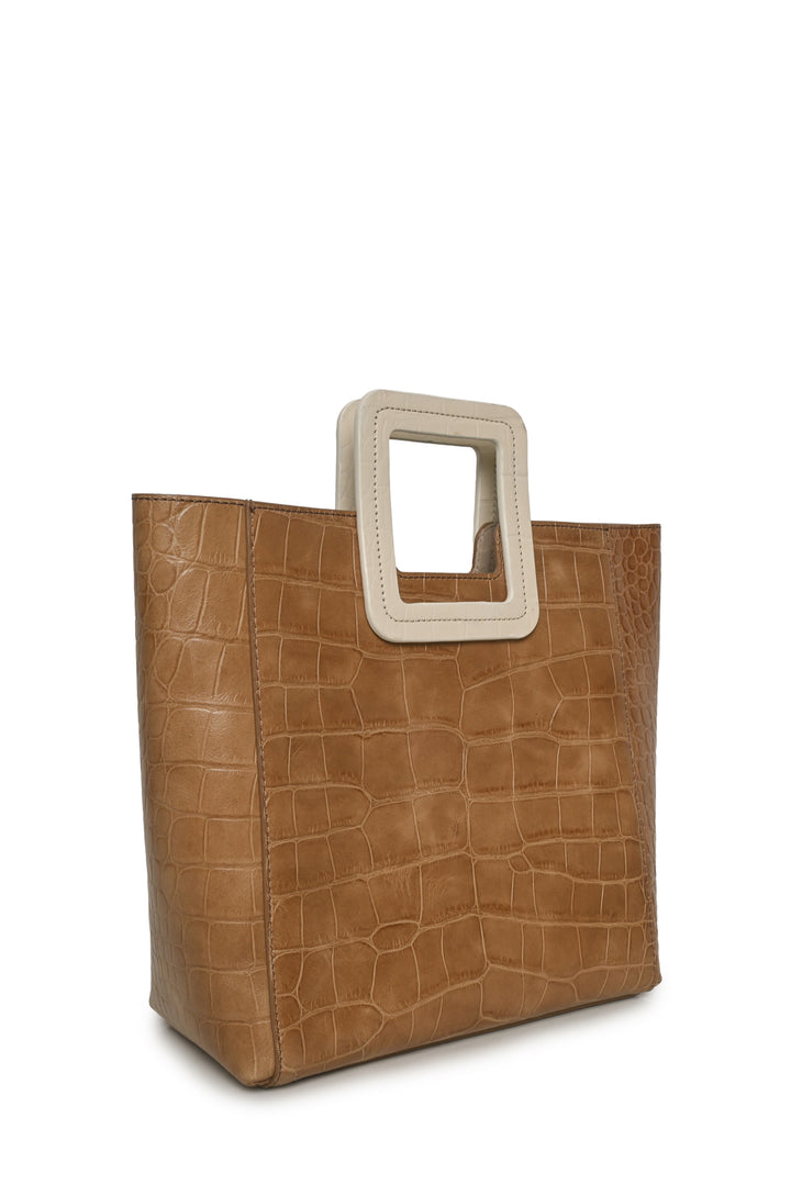 STAUD Shirley Croc Embossed Tote & Pouch