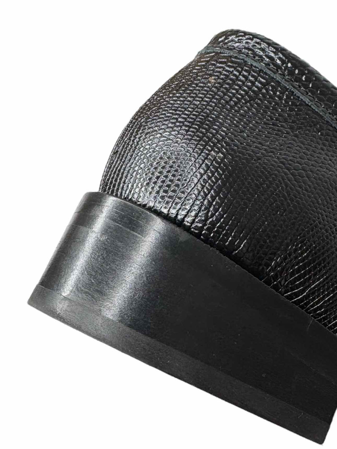 By Far Croc Embossed Leather Size 40 Loafers